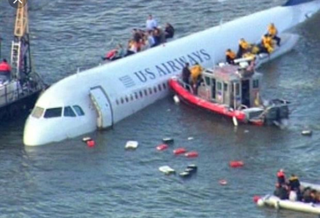 A US jet carrying 155 people crashes on the Hudson River in New York, but the pilot manages to land it on its belly. No one died.