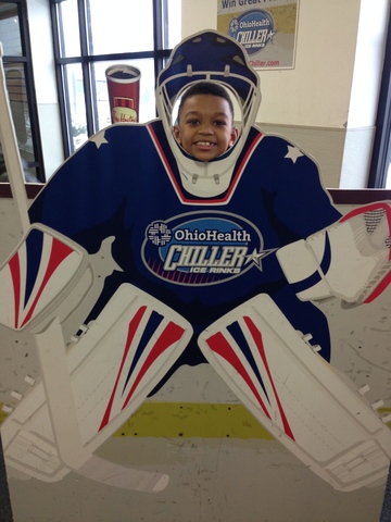 Me ice skating at the Chiller for the first time on my 6th birthday