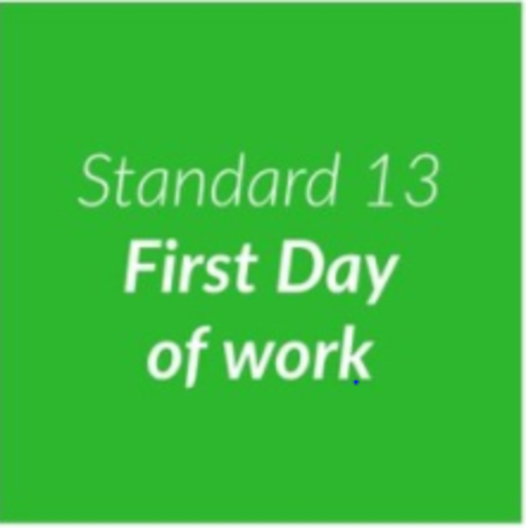 First day of work