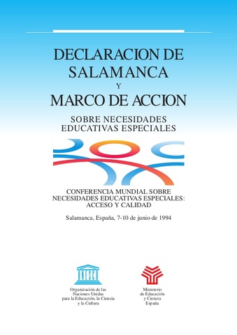Conferencia Mundial sobre Necesidades Educativas Especiales: Acceso y Calidad (Salamanca)