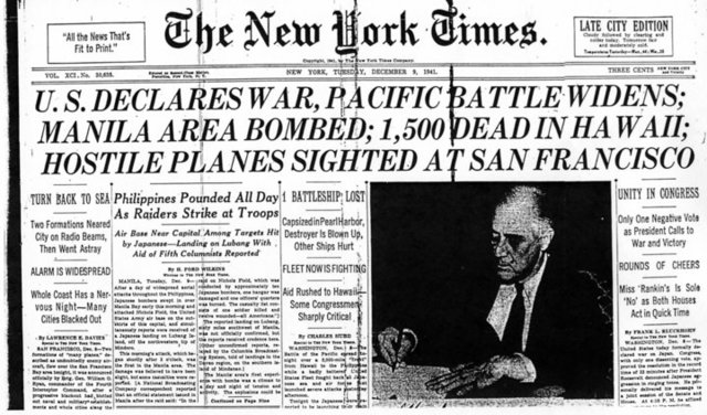 Philippines declare war on US