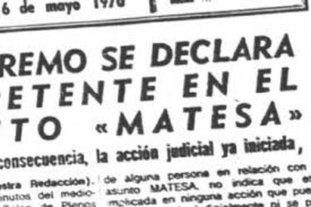 Estalla el Caso Matesa.