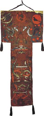 Funeral banner of Lady Dai (Xin Zhui). Han Dynasty, China. c. 180 B.C.E. Painted silk.