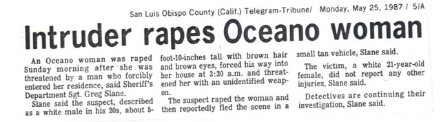 Intruder rapes Oceano woman