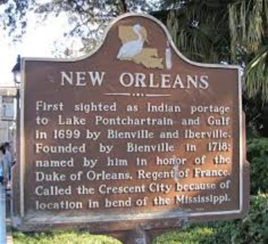 New Orleans is founded