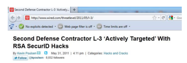 L-3 Communications targeted