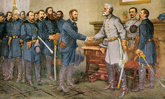 Lee's surrender at Appomattox Courthouse