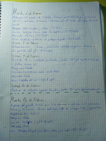 Registro trimestral desde el 16 de Enero al 13 de Marzo