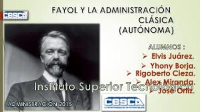 Henry Fayol, teoría clásica de la administración.