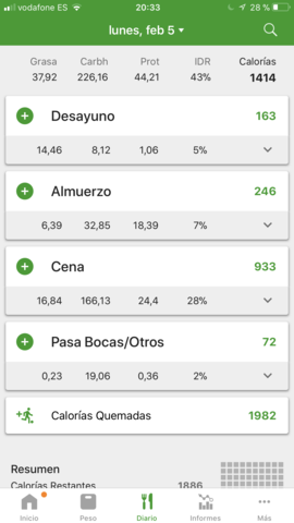 Dieta y entranamiento futbol