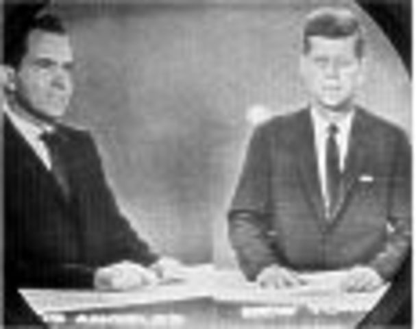 First televised presidental debate between JFK and Nixon