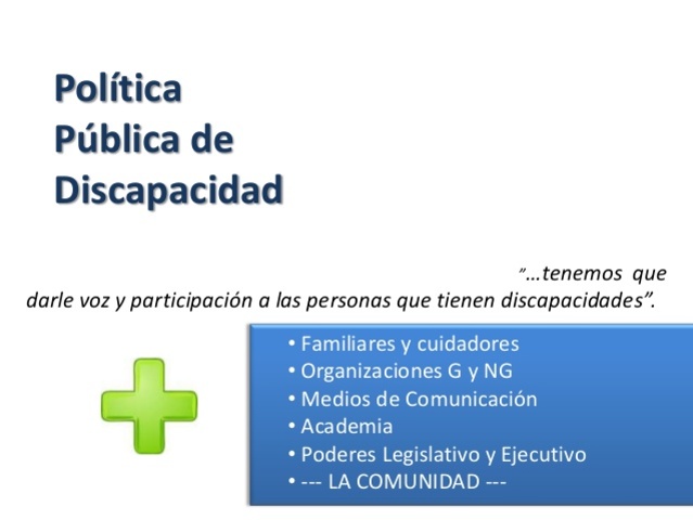 La Política Pública Distrital de Discapacidad Decreto Distrital No 470 del año 2007