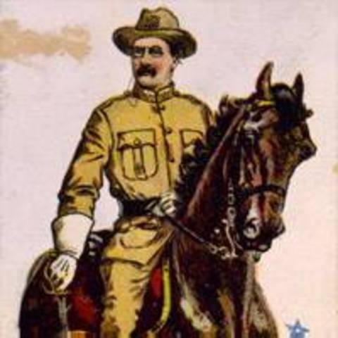 Roosevelt Leads "Rough Riders"