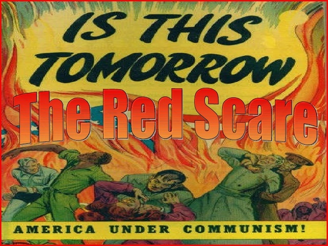 The Red Scare consisted of the Bolshevik Revolution which resulted in Lenin becoming the virtual dictator of the first Marxist state in the world, sparking fear of communism in the US.