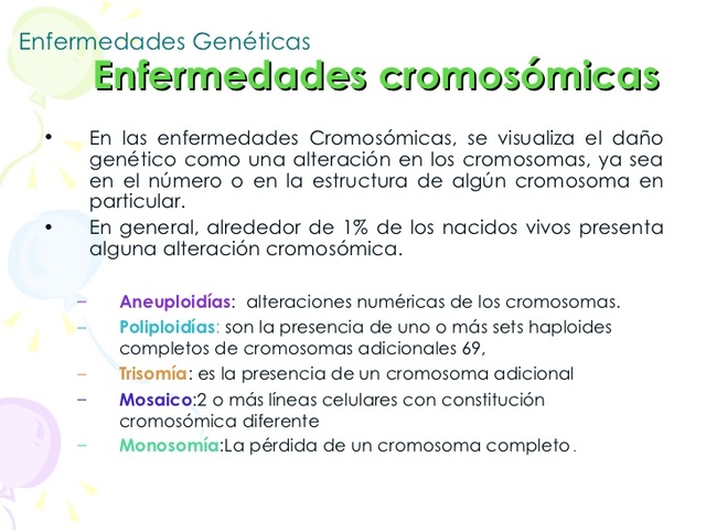 Enfermedades de origen cromosomico