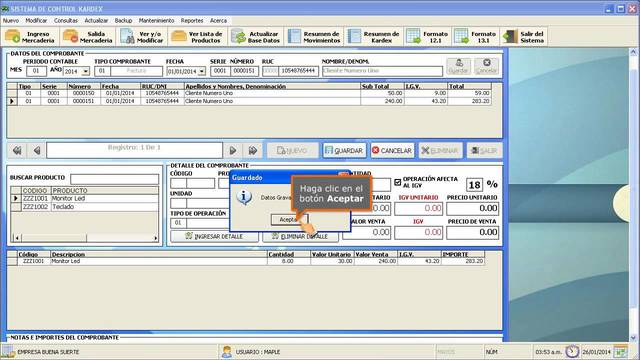 Sistema de gestión y control de inventario
