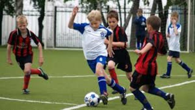 In 2009 I played football for the first time.