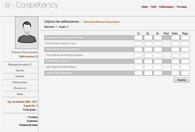 Captura de calificaciones