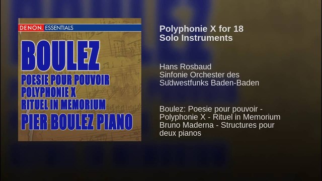 Polophonie X- Boulez