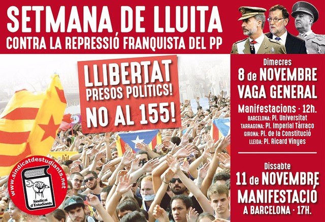 Vaga general en protesta dels empresonaments polítics