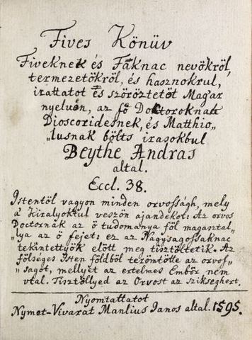 Beythe András - Fives könüv