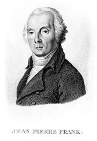 Salud Pública y Medicina Preventiva a cargo de  "Johan Peter Frank"