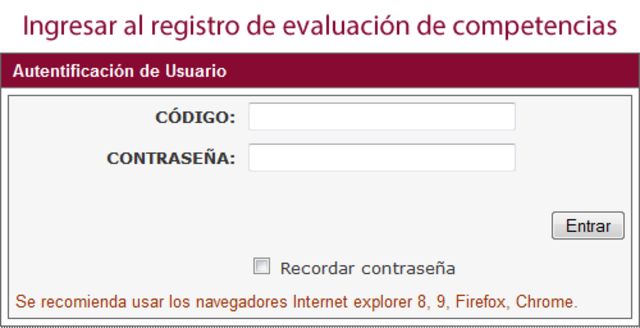 Registro de Competencias