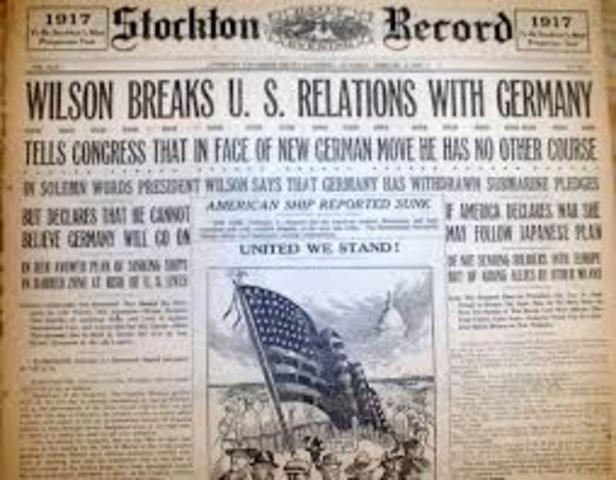 the U.S. entered WW1 Due to german Submarine warfare and the zimmermann