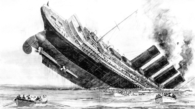 Lusitania Sinks