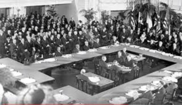 Treaty of versailles was signed (punished germany for WW1)