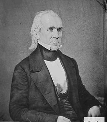 President James K. Polk verifies the discovery of gold in California