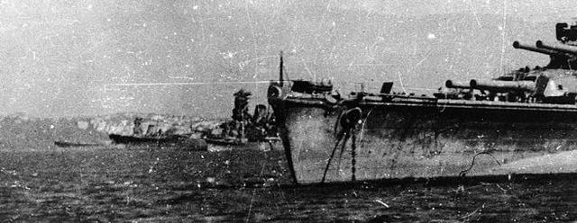 Derrota de la flota japonesa en Leyte.