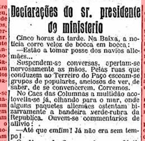 Aprehensión de los navíos alemanes