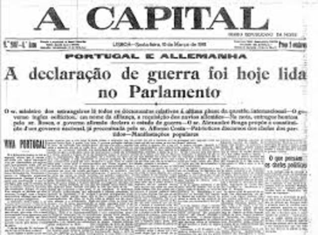 Alemania declara guerra a Portugal