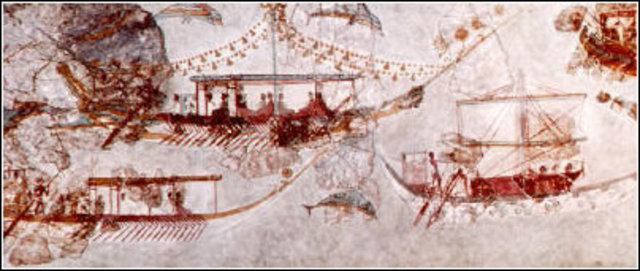 Se desarrolla el comercio de Creta en los países próximos a Egipto y próximo Oriente