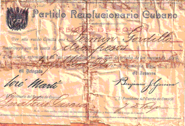 FUNDACIÓN DEL PARTIDO REVOLUCIONARIO CUBANO DE JOSÉ MARTÍ