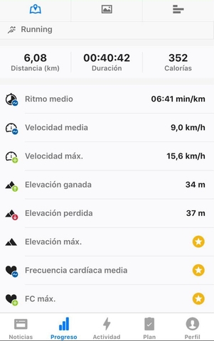 6 km corriendo