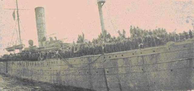 Llegada de los primeros prisioneros de guerra a Portugal.