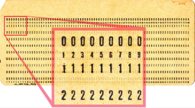 La primpera tarjeta perforada