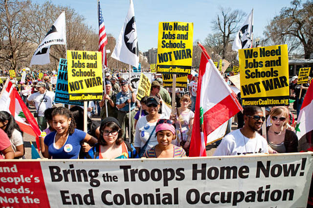 Protestas contra la guerra en Iraq