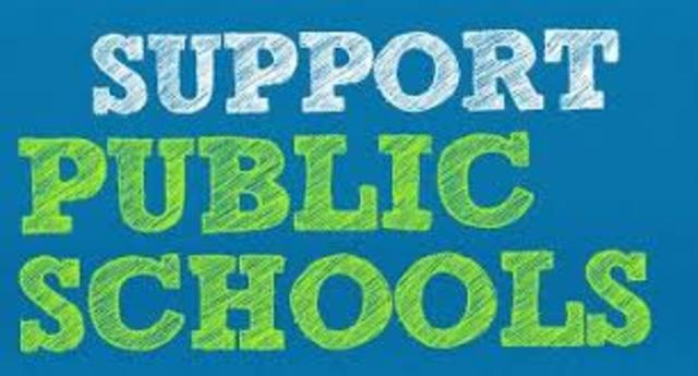 The first public school and normal school