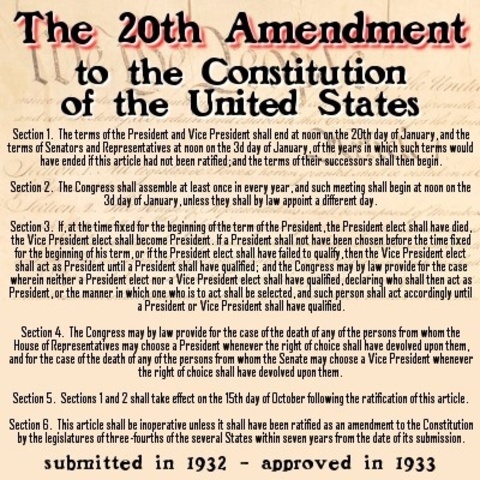 20th Amendment