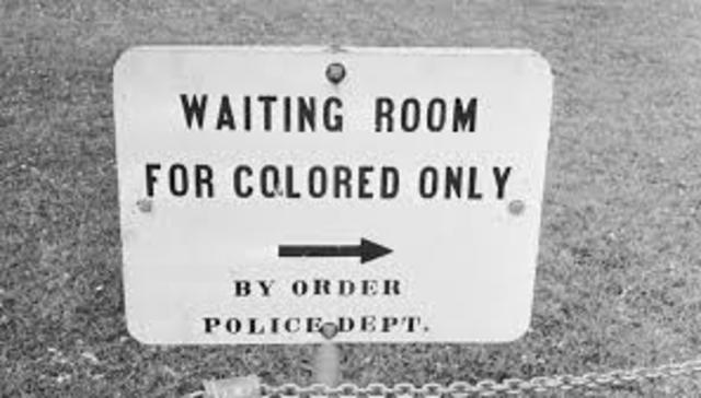 •	Jim Crow Laws Start in South (1877)