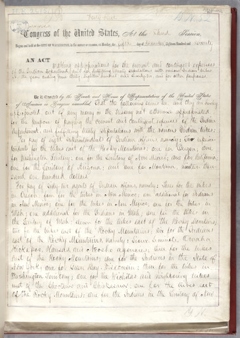 Conflict: Indian Appropriations Acts