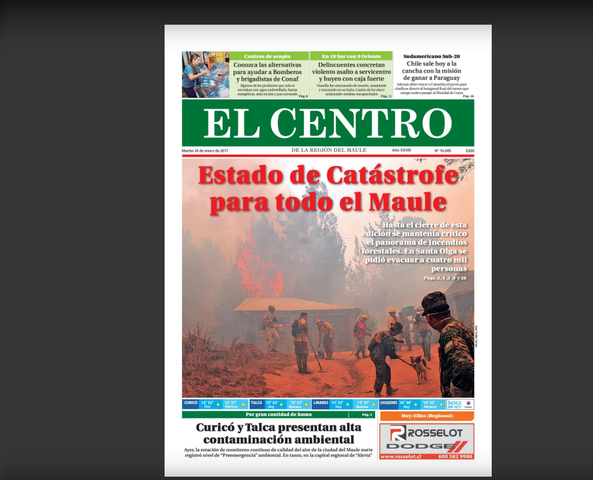 Declaran zona de catástrofe a toda la región del Maule