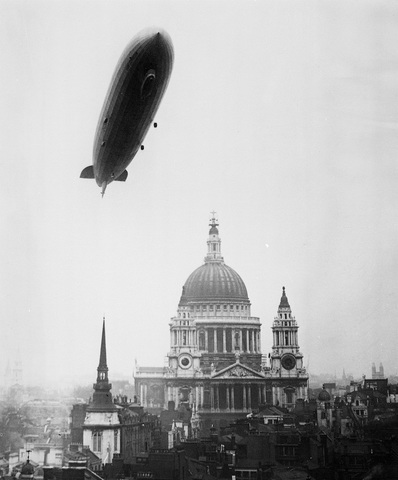 The first Zeppelin Raid of Britain.