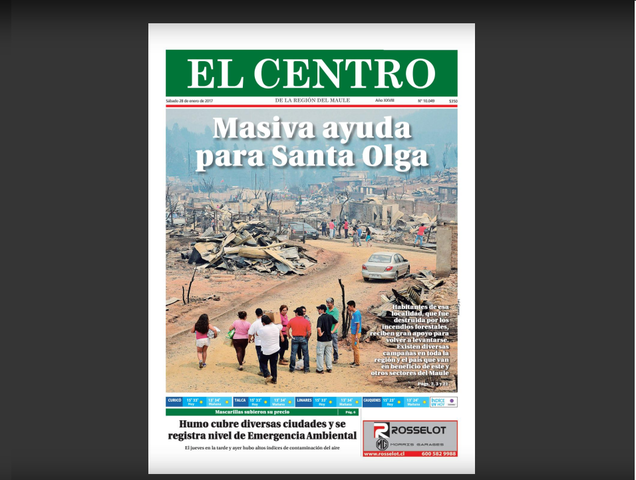 Santa Olga inició el doloros proceso de reconstrucción