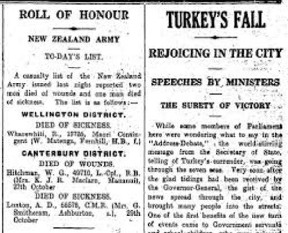 Armistice was signed