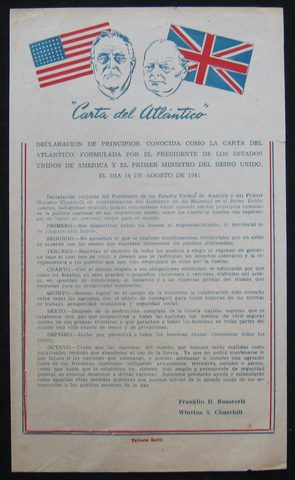 CHURCHILL Y ROOSEVELT ELEBORAN LA CARTA DEL ATLÁNTICO