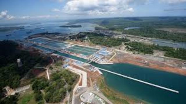 The Panama Canal opens